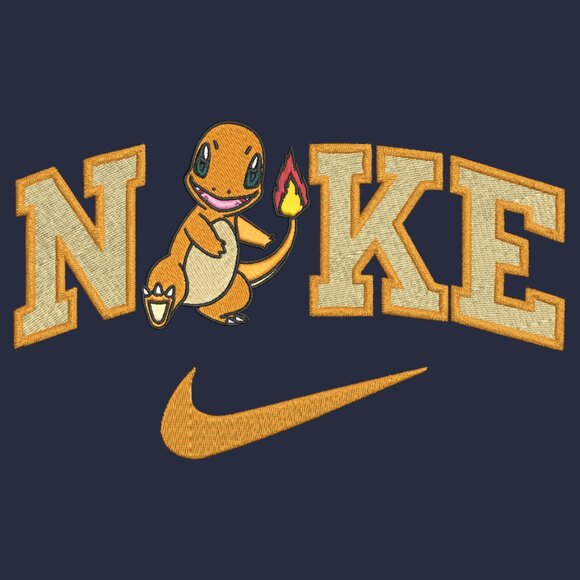 Nike Pokemon Charmander Embroidered Adult Unisex Crewneck Sweatshirt Cozy - Picture 11 of 12